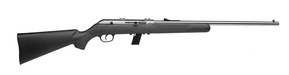 Savage Arms 31000 64 FSS Full Size 22 LR 10+1 21" Matte Sporter Barrel, Matte Drilled & Tapped Stainless Steel Receiver, Matte Black Fixed Synthetic Stock, Right Hand