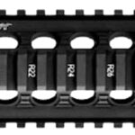 Troy Ind SRAIDIDD7BT00 Battle Rail Drop-In Enhanced 7" 6005A-T6 Aluminum Black Anodized for M16, M4 1 85897