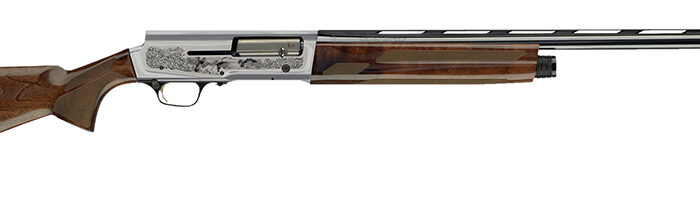 Browning 0118203004 A5 Ultimate 12 Gauge 28" Barrel 3" 4+1, Blued Barrel, Engraved Satin Nickel Finished Receiver, Gloss Oil Grade III Turkish Walnut Stock With Close Radius Pistol Grip
