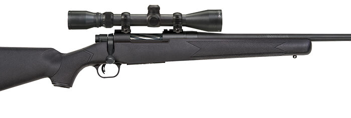 Mossberg 27840 Patriot Super Bantam 243 Win Caliber with 5+1 Capacity, 20" Fluted Barrel, Matte Blued Metal Finish & Black Synthetic Stock Right Hand (Youth) Include 3-9x40mm Scope