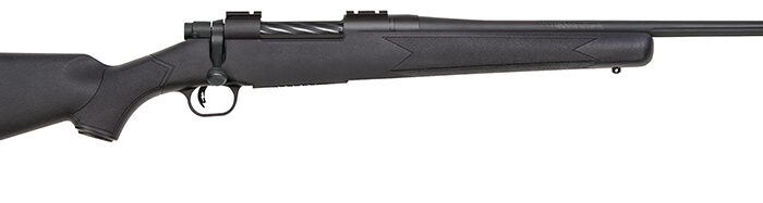 Mossberg 27877 Patriot  Full Size 25-06 Rem 5+1 22" Matte Blued Fluted Barrel, Drilled & Tapped Matte Blued Stainless Steel Receiver, Walnut Fixed Stock, Right Hand