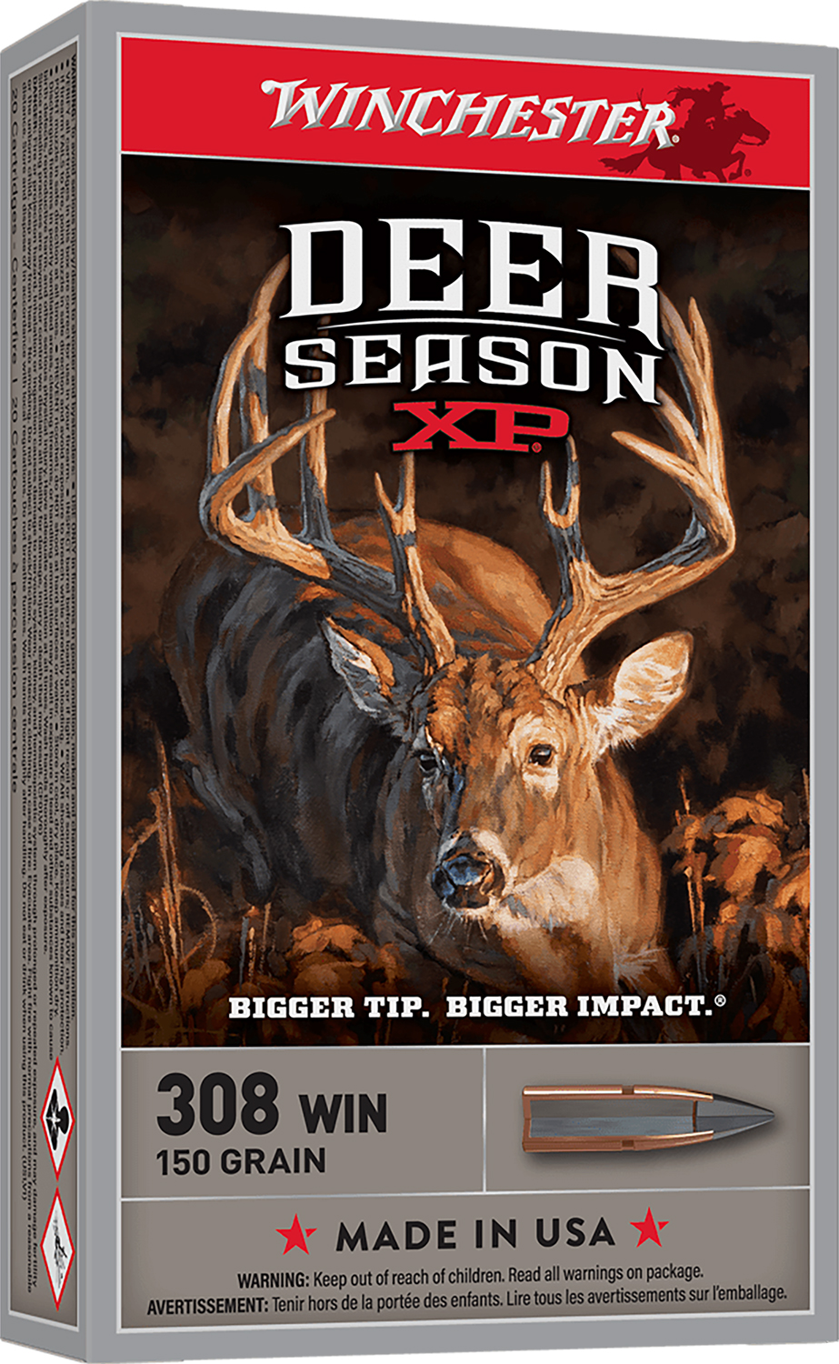 Winchester Ammo X308DS Deer Season XP 308Win 150gr Extreme Point 20 Per Box/10 Case 3 Winchester Ammo X308DS Deer Season XP 308Win 150gr Extreme Point 20 Per Box/10 Case