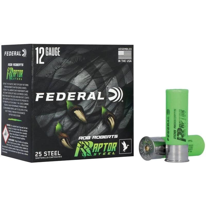 Federal Ron Roberts Raptor Steel Shotshells 12ga 3" 1-3/8oz 1400 fps #3 25/ct 3 Federal Ron Roberts Raptor Steel Shotshells 12ga 3" 1-3/8oz 1400 fps #3 25/ct