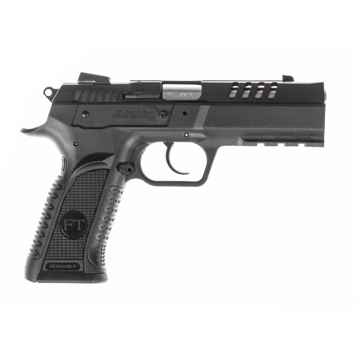 Tanfoglio Hexagon P Handgun 9mm Luger 17rd Magazine(2) 4.45" Compensated Barrel DA/SA 3 Tanfoglio Hexagon P Handgun 9mm Luger 17rd Magazine(2) 4.45" Compensated Barrel DA/SA