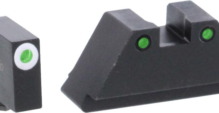 Green Tritium Round Outline White .315/black .392 for Glock TallSuppressor