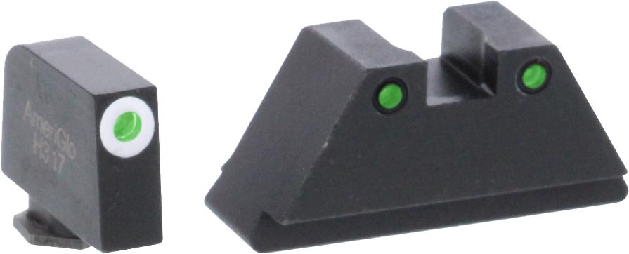 Green Tritium Round Outline White .315/black .392 for Glock TallSuppressor 3 Green Tritium Round Outline White .315/black .392 for Glock TallSuppressor