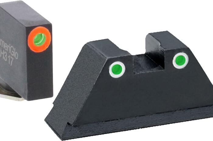 Ameriglo Green Tritium Round Outline Orange .315/White .392 for Glock Tall Suppressor