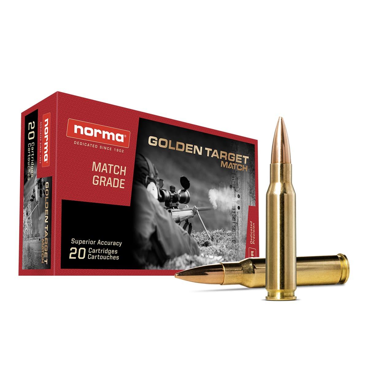 Norma Golden Target Match Rifle Ammunition .308 Win 175gr HPBT 2610 fps 20/ct 3 Norma Golden Target Match Rifle Ammunition .308 Win 175gr HPBT 2610 fps 20/ct