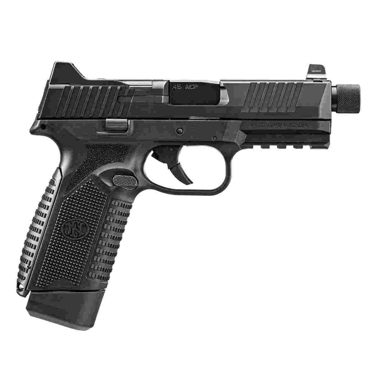 FN 545 Tactical Handgun 45 ACP 15rd & 18rd Magazines (2) 4.71" Threaded Barrel Black NMS Night Sights 3 FN 545 Tactical Handgun 45 ACP 15rd & 18rd Magazines (2) 4.71" Threaded Barrel Black NMS Night Sights