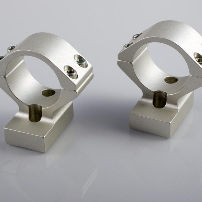 Talley Lightweight Alloy Mount Combo - Silver 1" - High Savage w/Accutrigger Stevens 200 Stiller Predator Ruger American SA