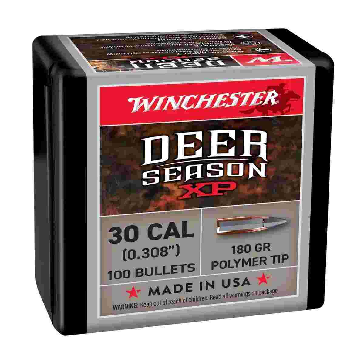 Winchester Deer Season XP Rifle Bullets 30 cal 180 gr 100/ct 3 Winchester Deer Season XP Rifle Bullets 30 cal 180 gr 100/ct
