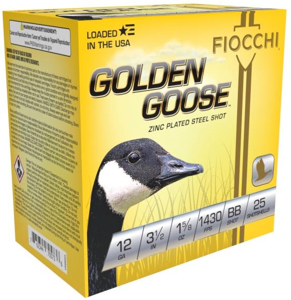 Fiocchi Golden Goose Shotshells 12ga 3 1/2" 1-5/8oz 1430fps #BB 25/ct 3 Fiocchi Golden Goose Shotshells 12ga 3 1/2" 1-5/8oz 1430fps #BB 25/ct