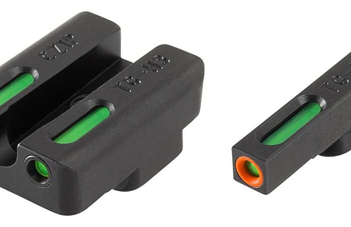 Truglo TFX Pro Tritium Fiber-Optic Xtreme Handgun Sight Set For CZ P10 - Front Orange/Green Rear