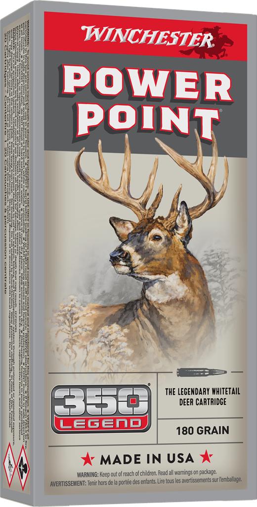 WINCHESTER SUPER X POWER POINT 350LGND 180G 20RD BX 200RD CASE