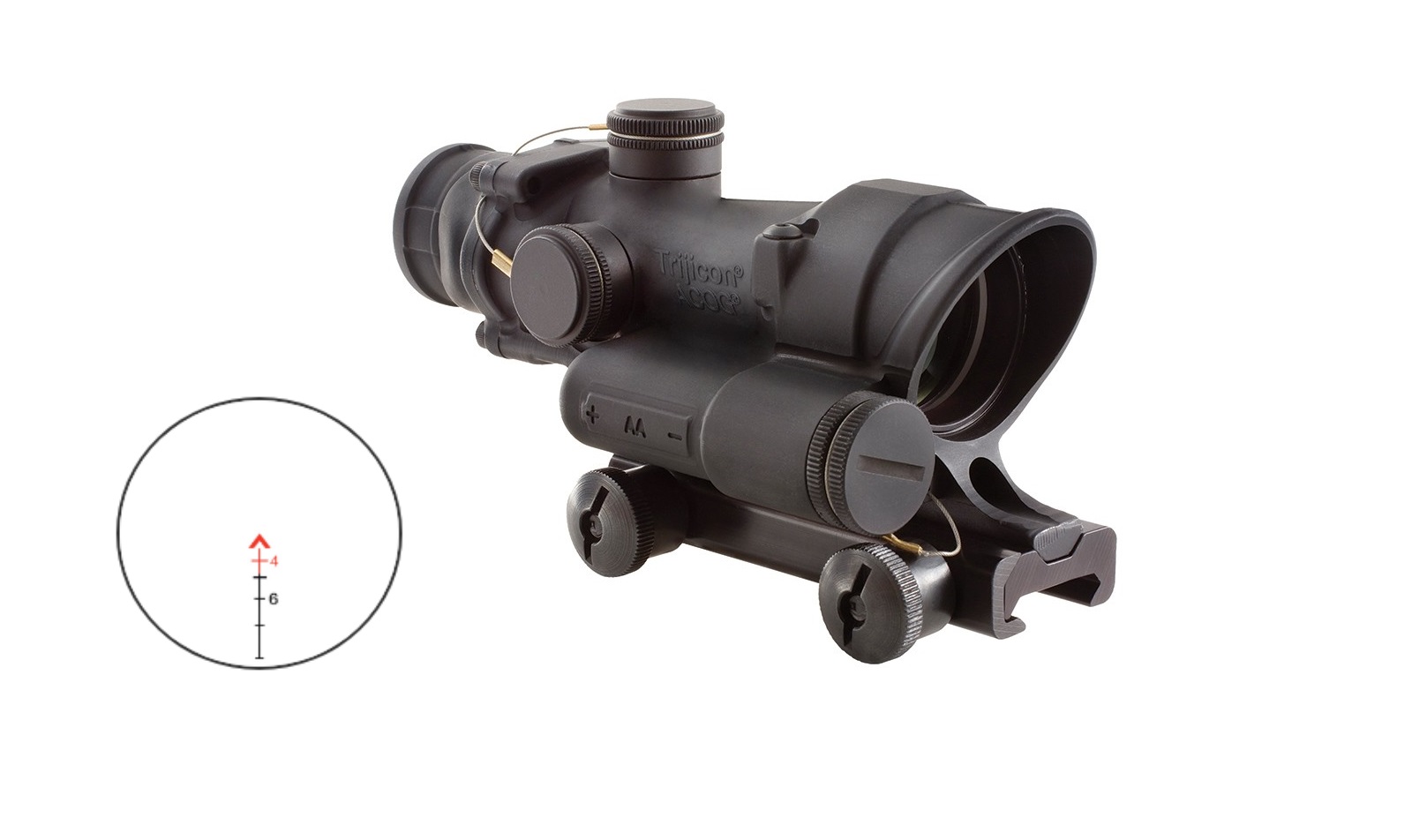 TRIJICON ACOG 4X32 .223 BAC LED RED CHV 3 TRIJICON ACOG 4X32 .223 BAC LED RED CHV