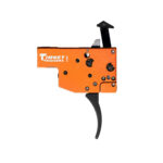 Timney Triggers 430 Replacement Trigger Two-Stage Curved Trigger with 8 oz/1 lb Draw Weight & Black/Orange Finish for Tikka T3 1 100169