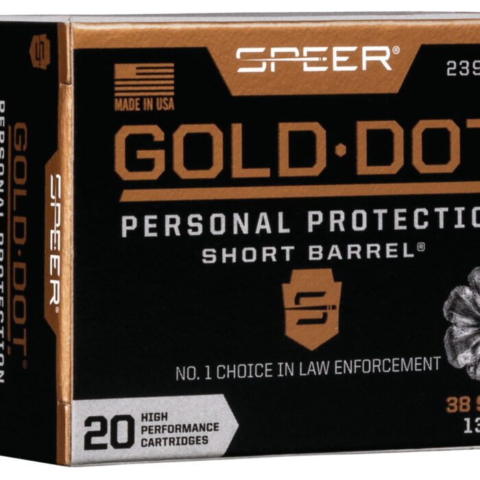 Speer 23921GD Gold Dot Personal Protection Short Barrel 38Special+P 135gr Hollow Point 20 Per Box/10 Case