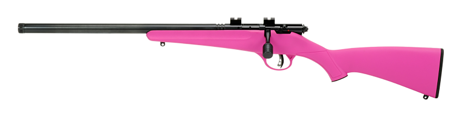 Savage Arms 13842 Rascal FLV-SR Youth 22 LR 1rd 16.12" Matte Blued Heavy Barrel, Matte Blued Carbon Steel Receiver, Pink Synthetic Stock, Left Hand 3 Savage Arms 13842 Rascal FLV-SR Youth 22 LR 1rd 16.12" Matte Blued Heavy Barrel, Matte Blued Carbon Steel Receiver, Pink Synthetic Stock, Left Hand