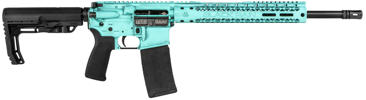 Black Rain BROFUSIONTBB Spec + Fusion 5.56x45mm NATO 16" 30+1 Tiffany Blue Battleworn Cerakote 6 Position MFT Minimalist Stock 3 Black Rain BROFUSIONTBB Spec + Fusion 5.56x45mm NATO 16" 30+1 Tiffany Blue Battleworn Cerakote 6 Position MFT Minimalist Stock