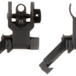 Aim Sports MT45FS AR Low Profile 45 Degree Flip-Up Sight Set Black Anodized 45 Degree Low Profile for AR-15 1 130101