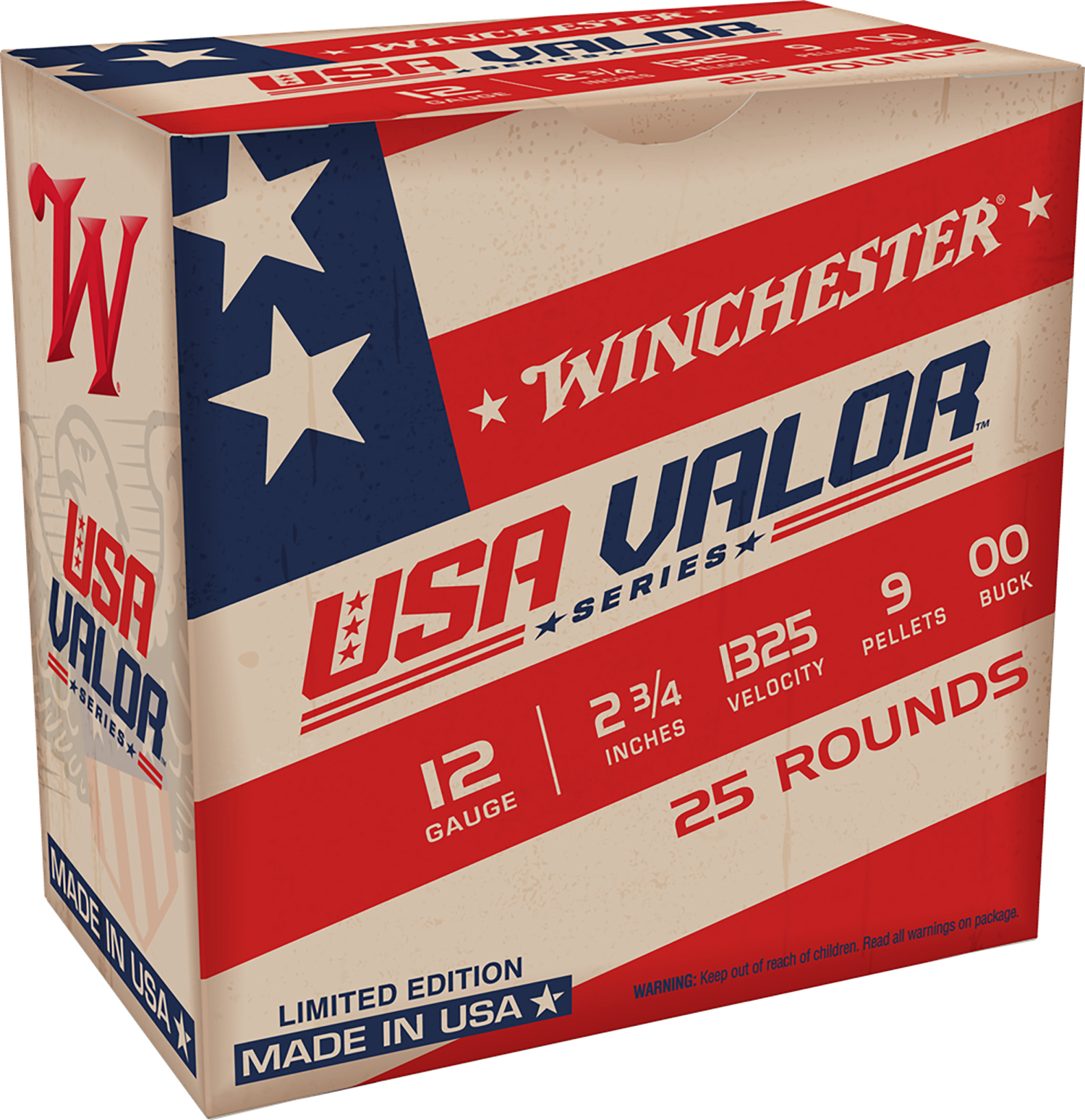 Winchester Ammo USA1200VP USA Valor 12Gauge 2.75" 9Pellets 00Buck Shot 25 Per Box/10 Case *Limited 3 Winchester Ammo USA1200VP USA Valor 12Gauge 2.75" 9Pellets 00Buck Shot 25 Per Box/10 Case *Limited