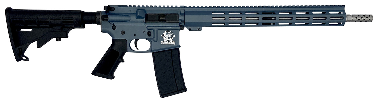 Great Lakes Firearms GL15223SSBLU AR-15  223 Wylde 30+1 16" Stainless Barrel, Blue Titanium Cerakote Receiver, Full Picatinny Rail,  Black Collapsible Stock, Polymer Grip