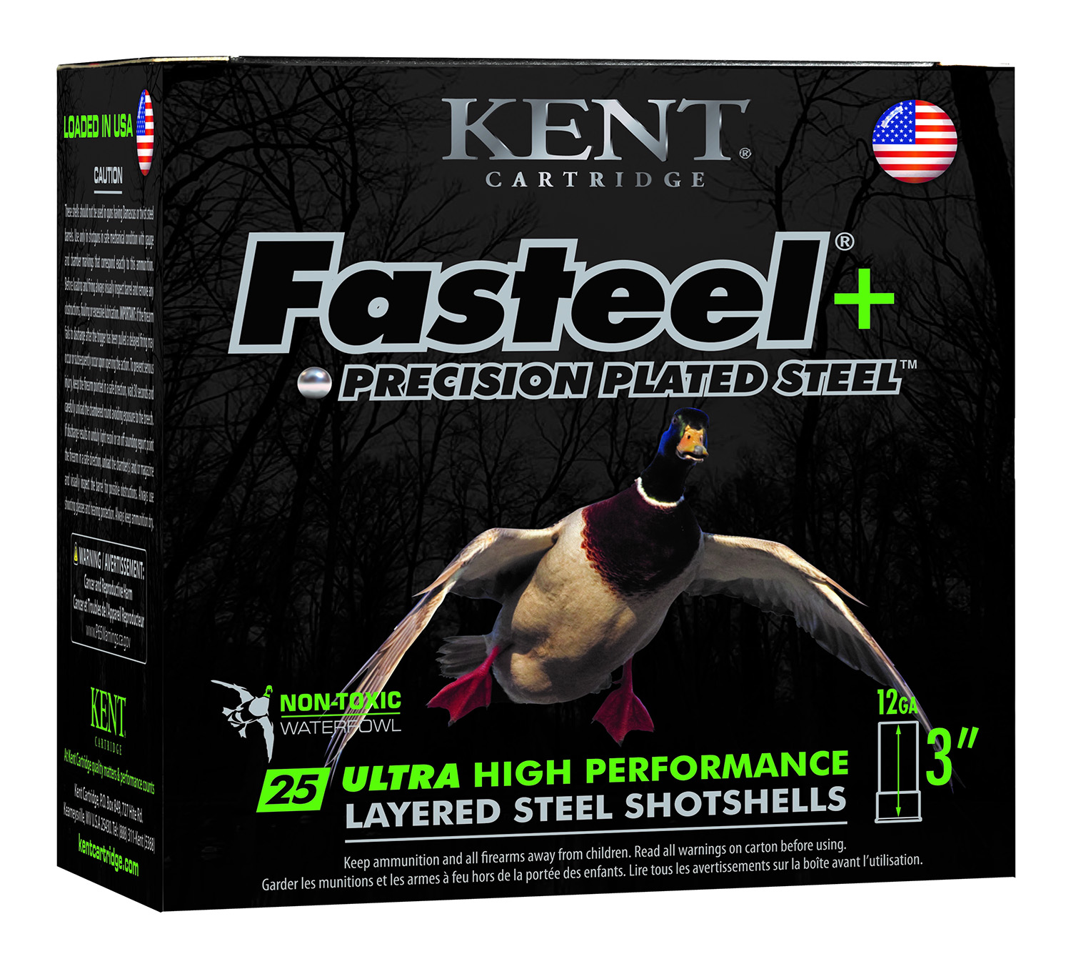 Kent Cartridge K123FSP362X4 Fasteel + 12 Gauge 3" 1 1/4 oz 2/4 Shot 25 Per Box/ 10 Case 3 Kent Cartridge K123FSP362X4 Fasteel + 12 Gauge 3" 1 1/4 oz 2/4 Shot 25 Per Box/ 10 Case