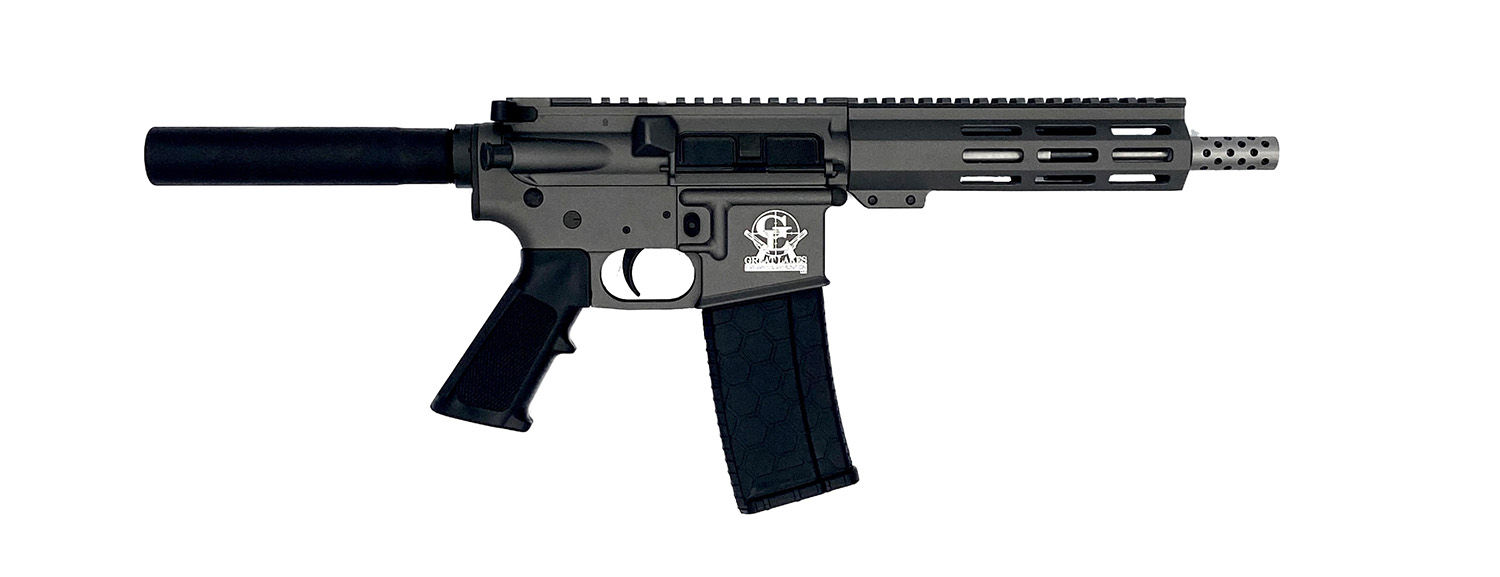 Great Lakes Firearms GL15223SSPTNG AR-15 Pistol 223 Wylde 30+1 7.50" Stainless Barrel, Tungsten Rec, 7" M-LOK Handguard, Buffer Tube (No Brace), Black A2 Grip