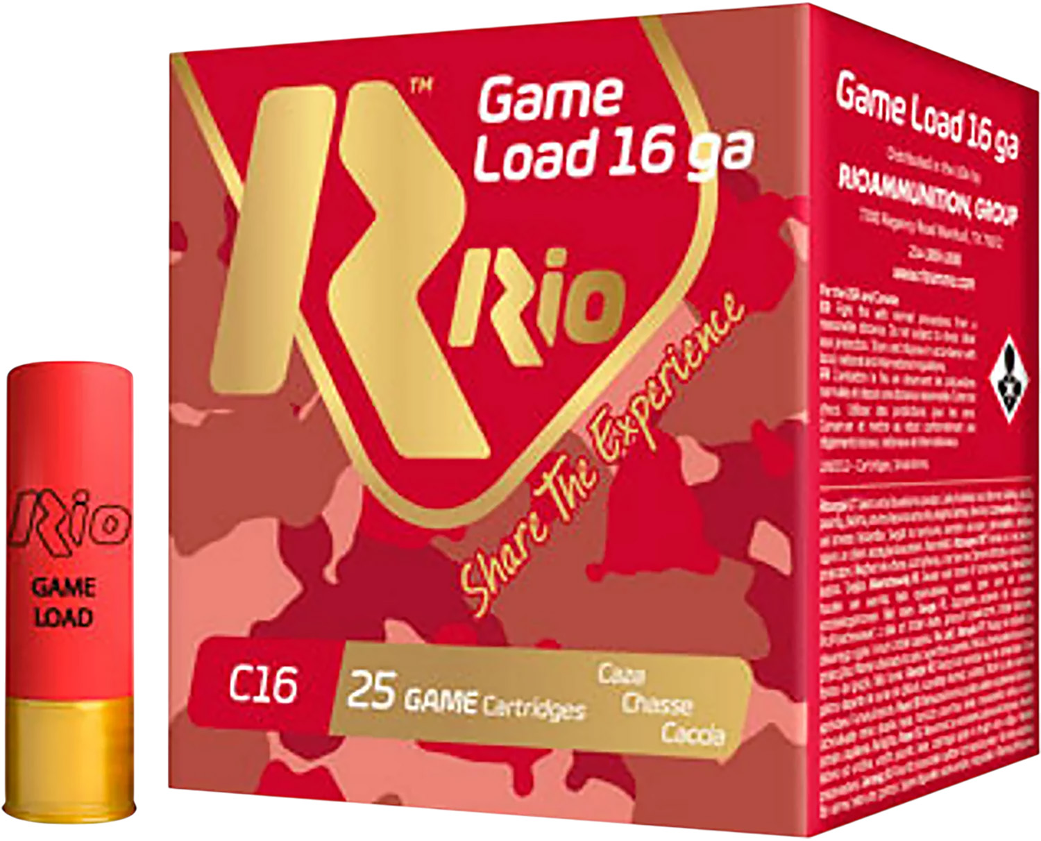 Rio Ammunition RCHV168 Game Load 16Gauge 2.75" 1 1/8oz 8Shot 25 Per Box/10 Case 3 Rio Ammunition RCHV168 Game Load 16Gauge 2.75" 1 1/8oz 8Shot 25 Per Box/10 Case