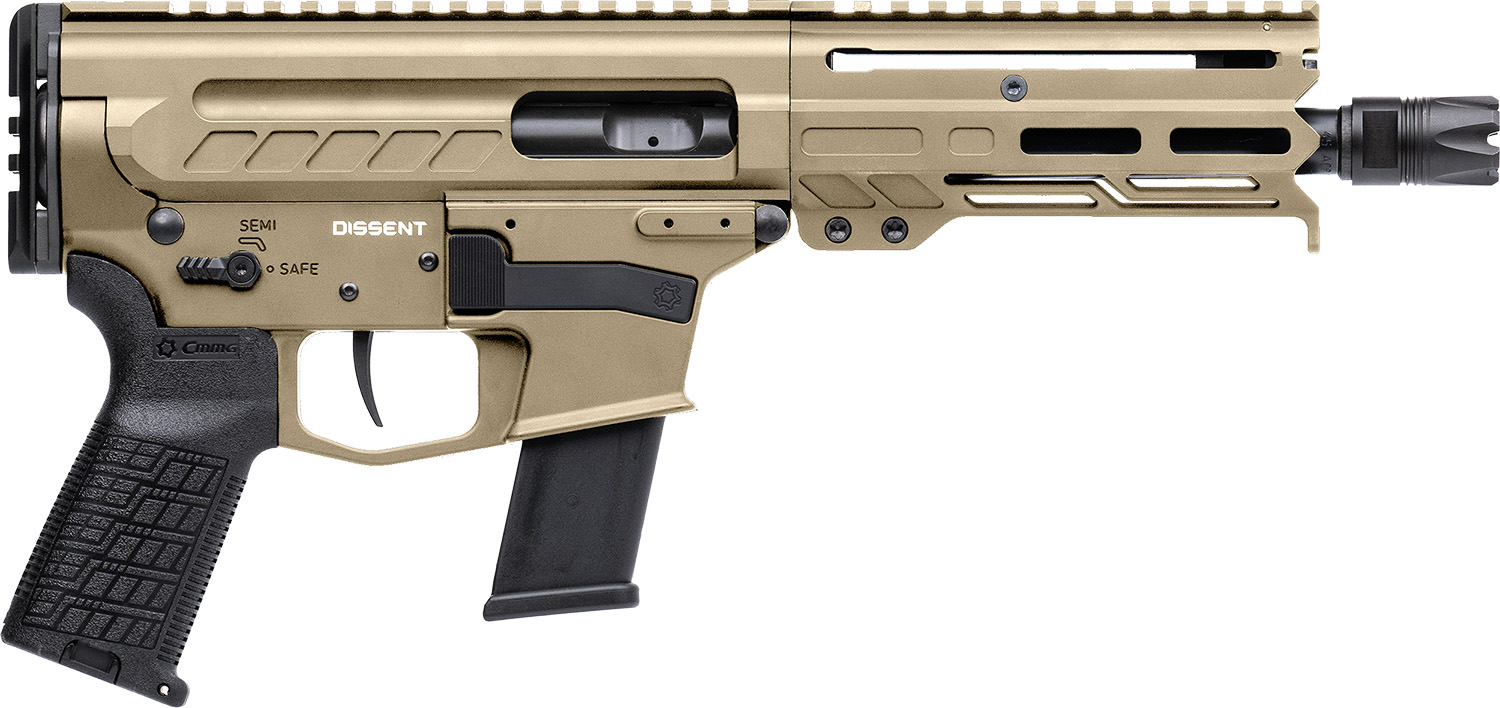 CMMG 45A4C0FCT Dissent MKG 45 ACP 13+1 6.50" Black Nitride Medium Taper Threaded Barrel, CMMG 5.5" M-LOK Handguards, Coyote Tan Cerakote Aluminum Picatinny Rail Receiver, CMMG Zeroed Grips 3 CMMG 45A4C0FCT Dissent MKG 45 ACP 13+1 6.50" Black Nitride Medium Taper Threaded Barrel, CMMG 5.5" M-LOK Handguards, Coyote Tan Cerakote Aluminum Picatinny Rail Receiver, CMMG Zeroed Grips