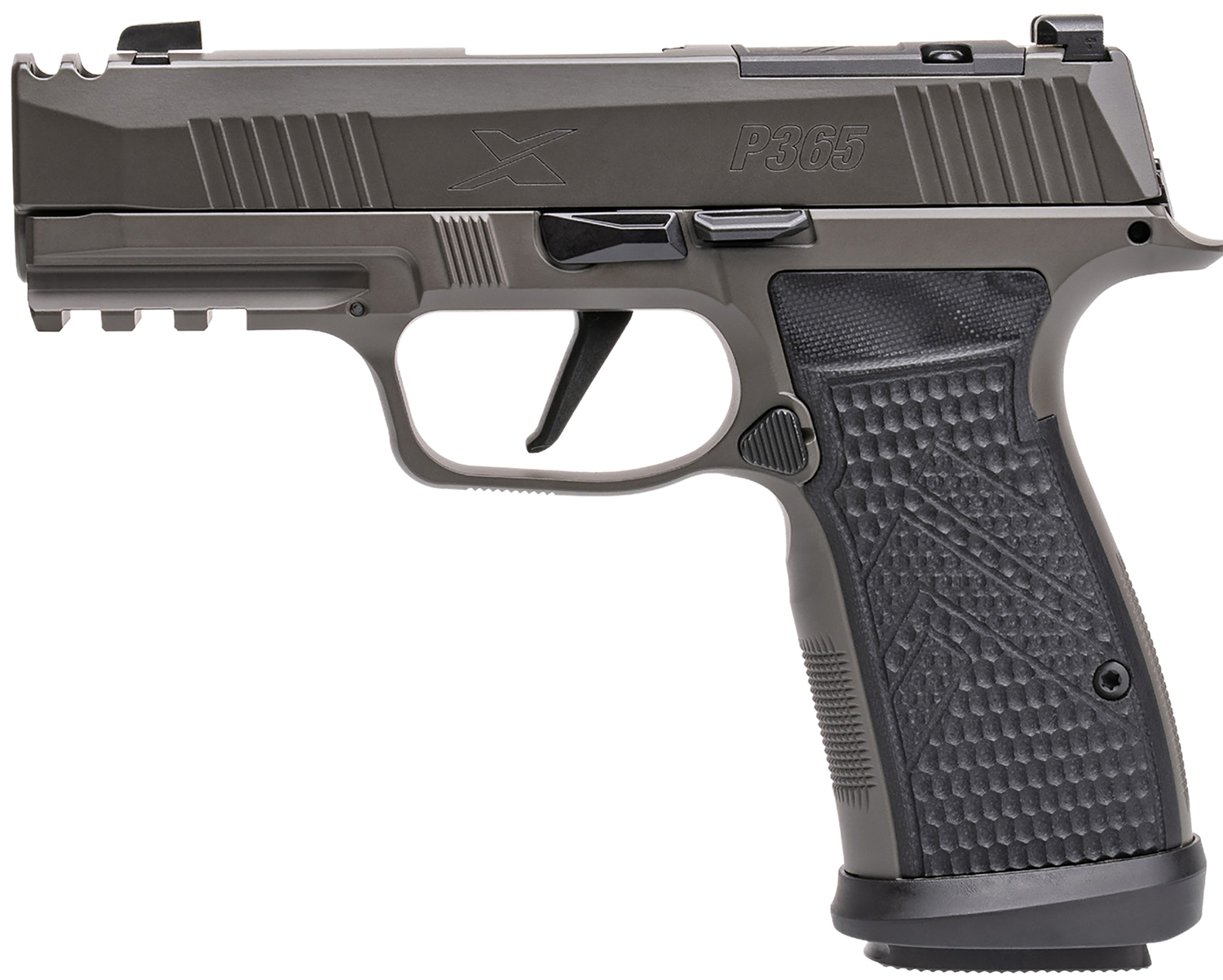 Sig Sauer 365AXGCA9LEGION10 P365 AXG Legion 9mm 10+1 3.10" Compact Frame Legion Gray Cerakote Stainless Steel Slide G-10 Grip