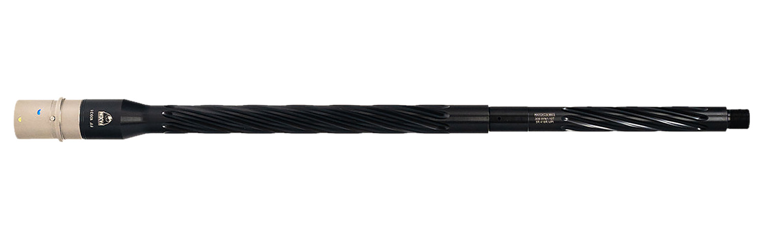 Faxon Firearms 10B810R20SHQ5RNP3  Match 308 Win 20" Spiral Fluted Black Salt Bath Nitride 416-R Stainless Barrel