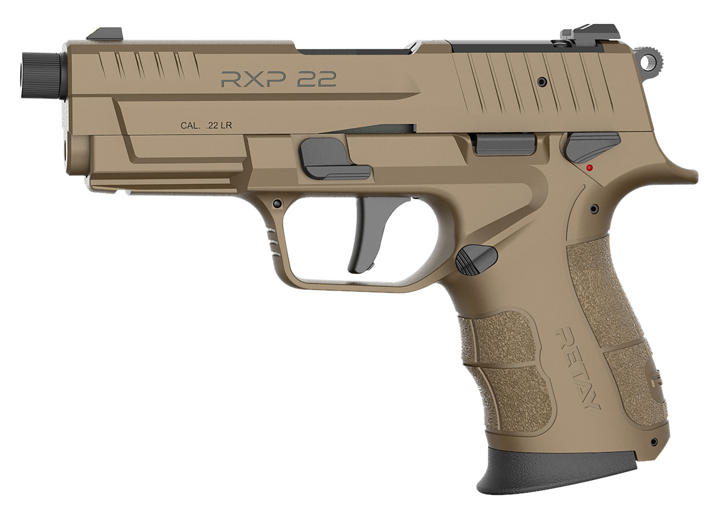 Retay USA RXP22FDE13TH RXP 22 LR 13+1 4" Black Threaded Barrel, Flat Dark Earth Cerakote RMR/RMSc Optic Ready/Serrated Slide, Flat Dark Earth Cerakote Polymer Frame w/Accessory Rail, Textured Grip 3 Retay USA RXP22FDE13TH RXP 22 LR 13+1 4" Black Threaded Barrel, Flat Dark Earth Cerakote RMR/RMSc Optic Ready/Serrated Slide, Flat Dark Earth Cerakote Polymer Frame w/Accessory Rail, Textured Grip