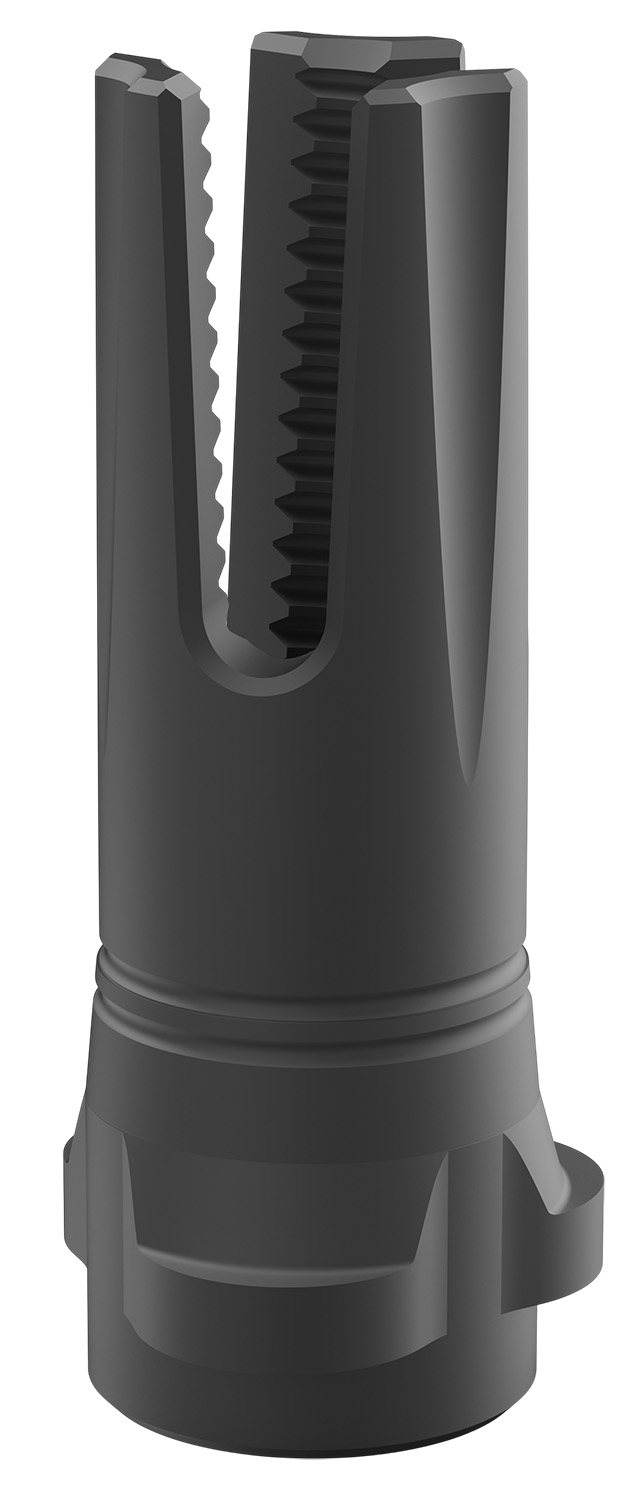 Breek Arms BRK4318 Scorch 3-Prong Flash Hider Black Nitride Steel 1/2"x28 Threads 9mmLuger Compatible w/ Breek-LOK 3QD 3 Breek Arms BRK4318 Scorch 3-Prong Flash Hider Black Nitride Steel 1/2"x28 Threads 9mmLuger Compatible w/ Breek-LOK 3QD