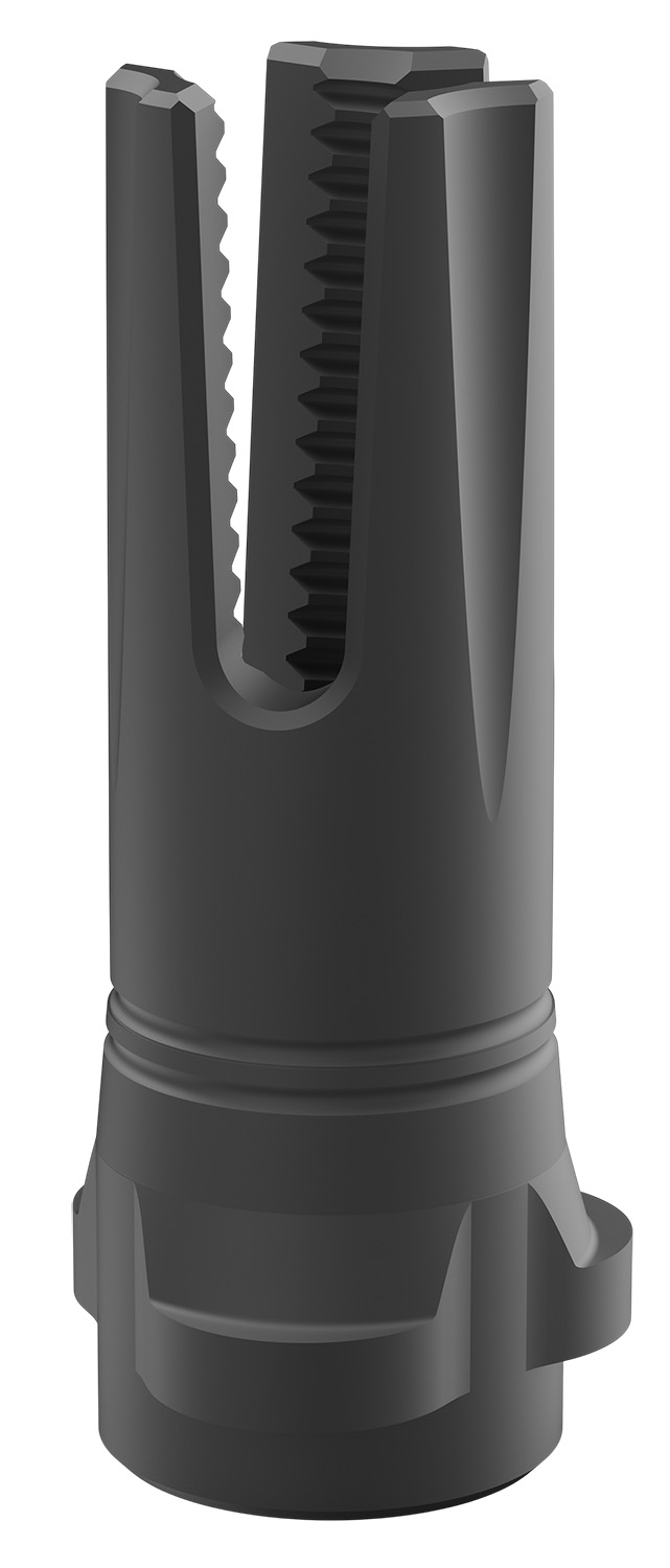 Breek Arms BRK4319 Scorch 3-Prong Flash Hider Black Nitride Steel 5/8"x24 Threads 9mmLuger Compatible w/ Breek-LOK 3QD 3 Breek Arms BRK4319 Scorch 3-Prong Flash Hider Black Nitride Steel 5/8"x24 Threads 9mmLuger Compatible w/ Breek-LOK 3QD