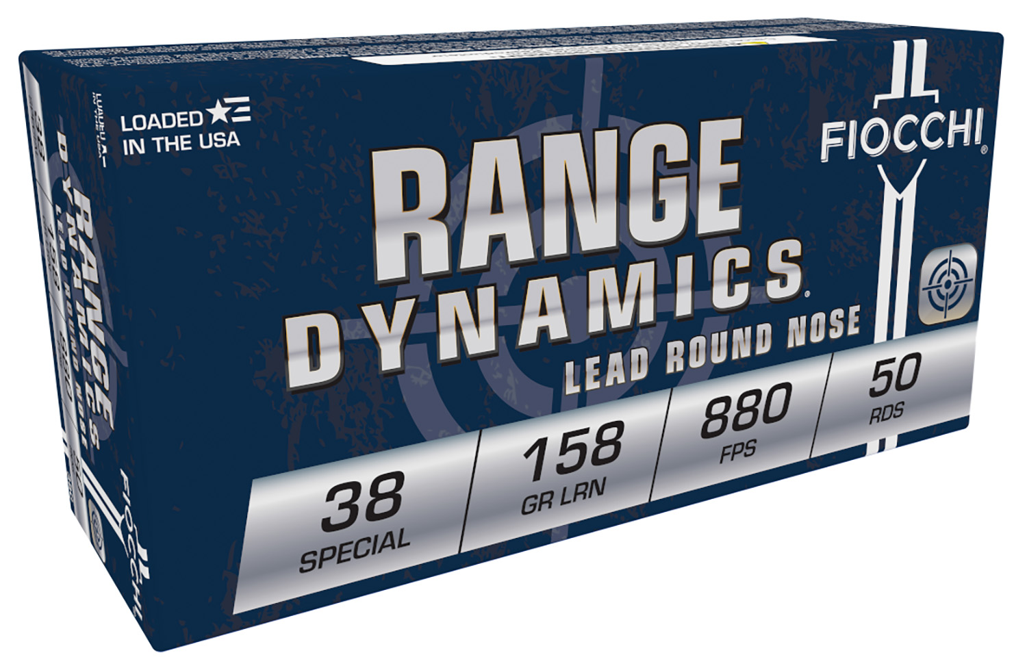 Fiocchi 38C Range Dynamics  38Special 158gr Lead Round Nose 50 Per Box/20 Case