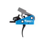 Timney Triggers 663S Targa Long Trigger Two-Stage Curved Trigger with 2 lbs Draw Weight & Black/Blue Finish for AR-Platform 2 48504