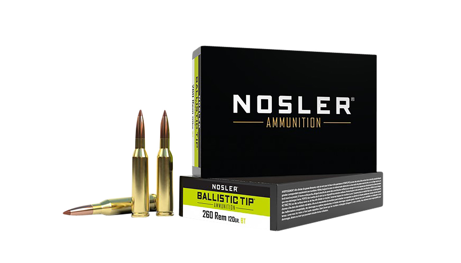 Nosler 40056 Ballistic Tip 260Rem 120gr Spitzer Ballistic Tip 20 Per Box/10 Case 3 Nosler 40056 Ballistic Tip 260Rem 120gr Spitzer Ballistic Tip 20 Per Box/10 Case