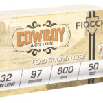 Fiocchi 32SWLL Cowboy Action 32S&WLong 97gr Lead Flat Point 50 Per Box/20 Case 2 63056