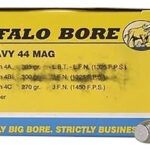 Buffalo Bore Ammunition 4A20 Heavy Strictly Business 44Rem Mag 305gr Hard Cast Lead Flat Nose 20 Per Box/12 Case 2 80768