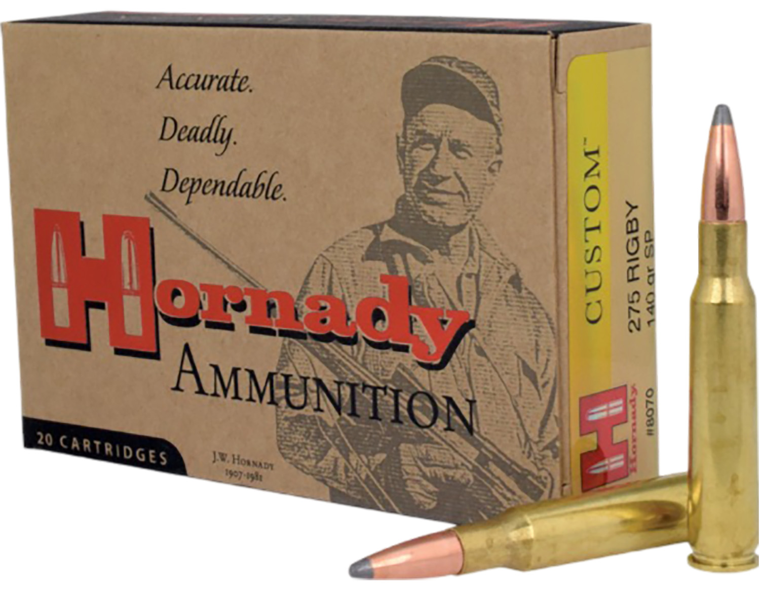 Hornady 8070 Custom  275Rigby 140gr InterLock Spire Point 20 Per Box/10 Case