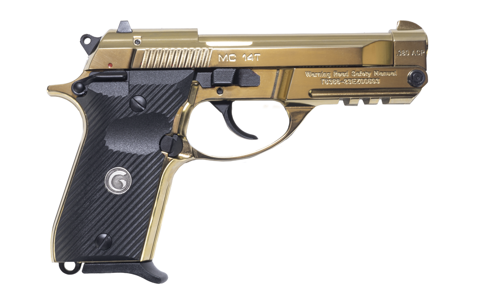 EAA CORP MC14T TIPUP 380ACP GOLD 13+1 3 EAA CORP MC14T TIPUP 380ACP GOLD 13+1