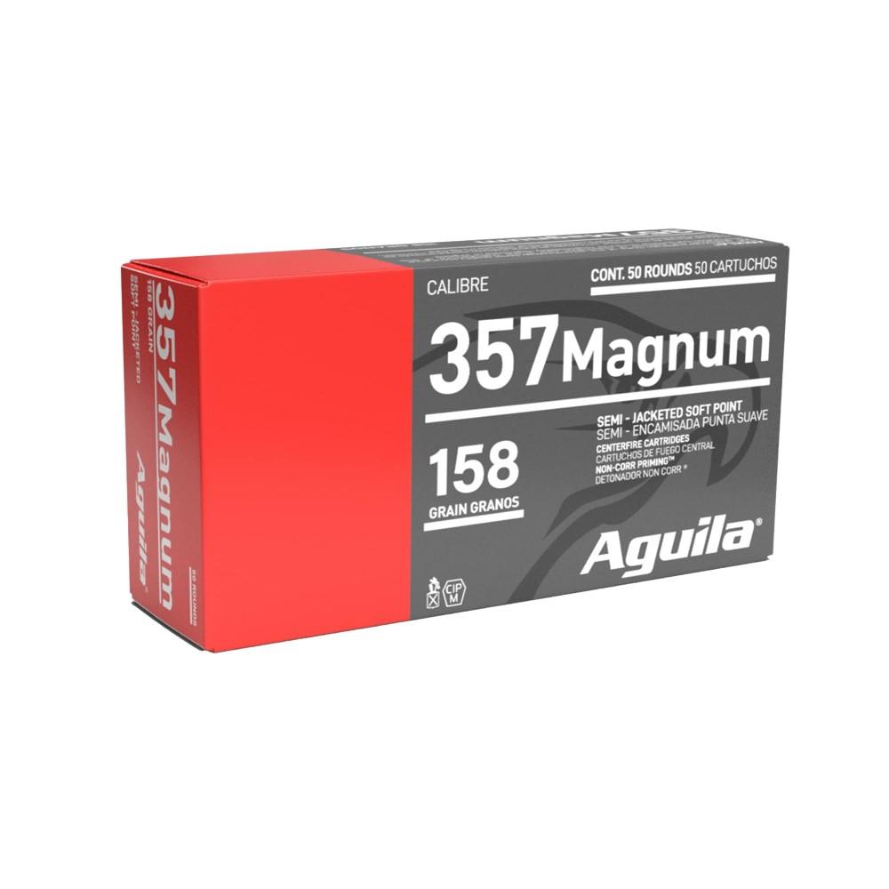 Aguila Handgun Ammunition .357 Mag 158 gr SJSP 1545 fps 50/ct 3 Aguila Handgun Ammunition .357 Mag 158 gr SJSP 1545 fps 50/ct