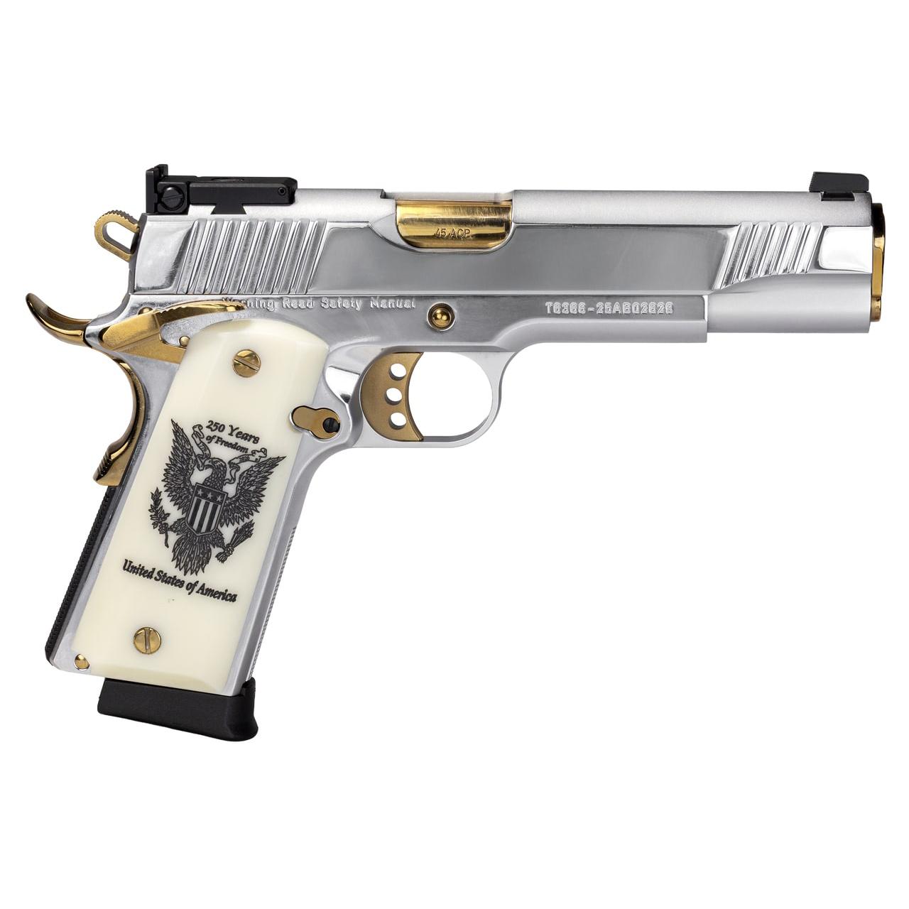EAA Girsan MC1911 250th Anniversary Handgun .45 Auto 8rd Magazines(2) 5" Barrel Engraved Slide and Grips Hard Case 3 EAA Girsan MC1911 250th Anniversary Handgun .45 Auto 8rd Magazines(2) 5" Barrel Engraved Slide and Grips Hard Case