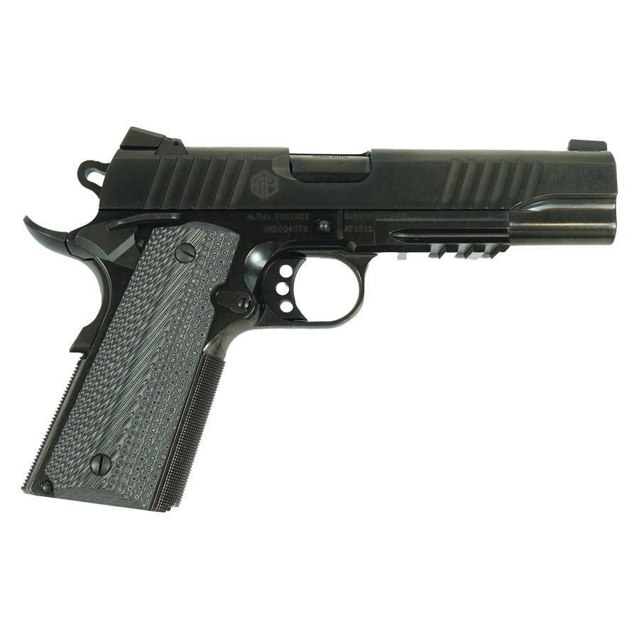 Alpha Foxtrot AF1911 Enhanced 70 Series Handgun 10mm 7rd Magazine 5" Barrel Black Novak Sights