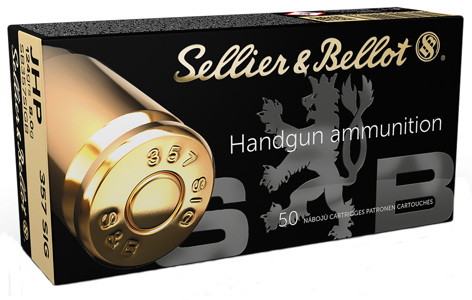 Sellier & Bellot SB357SIGB Handgun  357Sig 124gr Jacketed Hollow Point 50 Per Box/20 Case