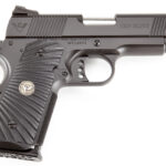 Wilson Combat CQBECP45 CQB Elite Compact Frame 45 ACP 7+1 4" Stainless Match Grade Barrel, Black Serrated Carbon Steel Slide, Black Armor-Tuff Carbon Steel w/Beavertail, Black G10 Starburst Grip 1 111854