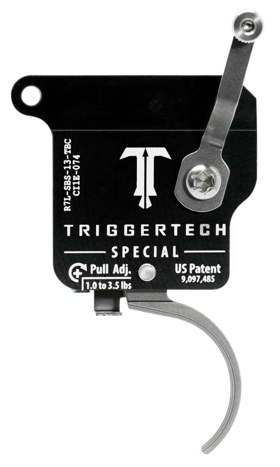 TriggerTech R7LSBS13TBC Special  Single-Stage Traditional Curved Trigger with 1-3.50 lbs Draw Weight for Remington 700 Left