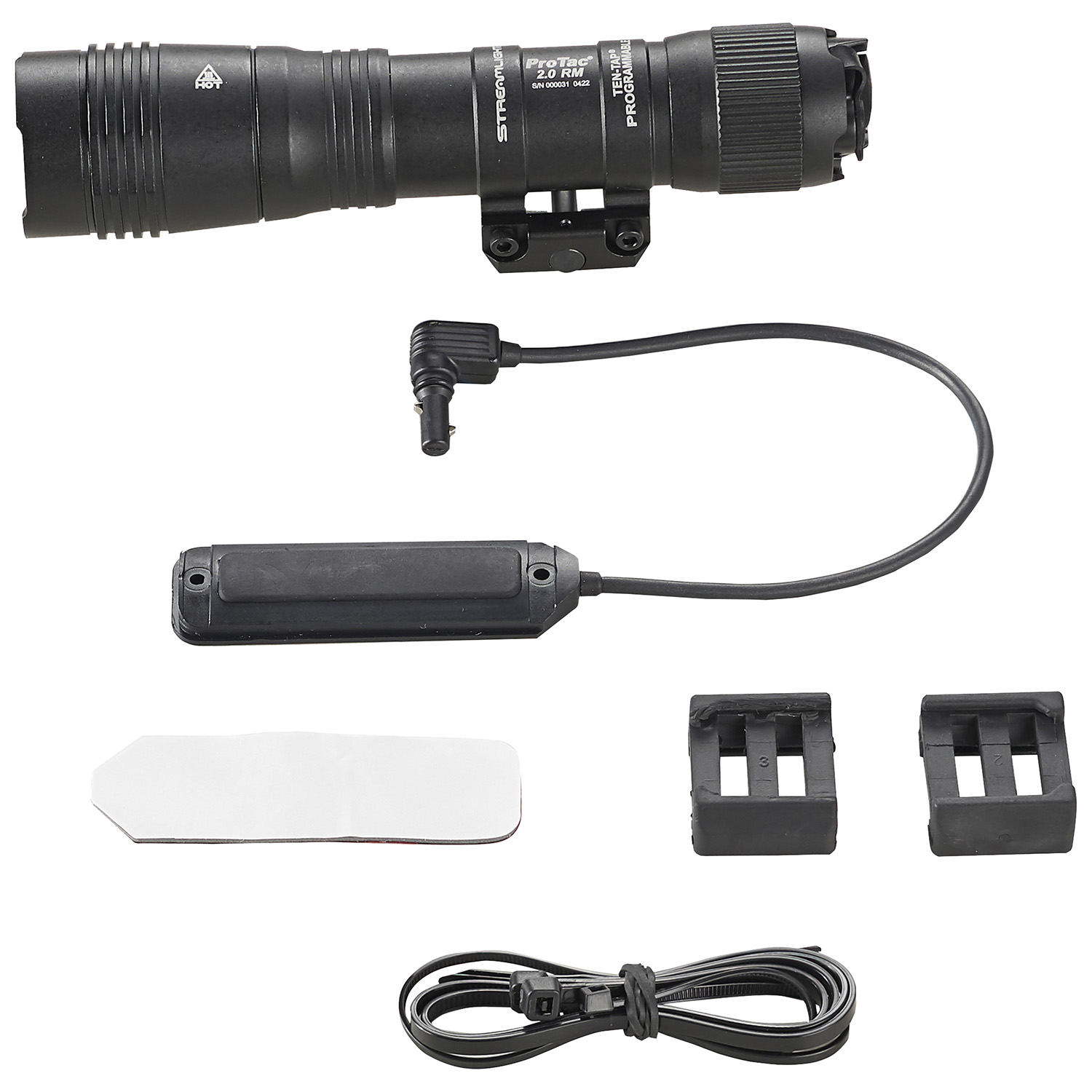 Streamlight 89009 ProTac 2.0  Black Anodized Aluminum, Rifle 250/2000 Lumens White LED, Bulb 266 Meters Beam, Picatinny Rail Mount