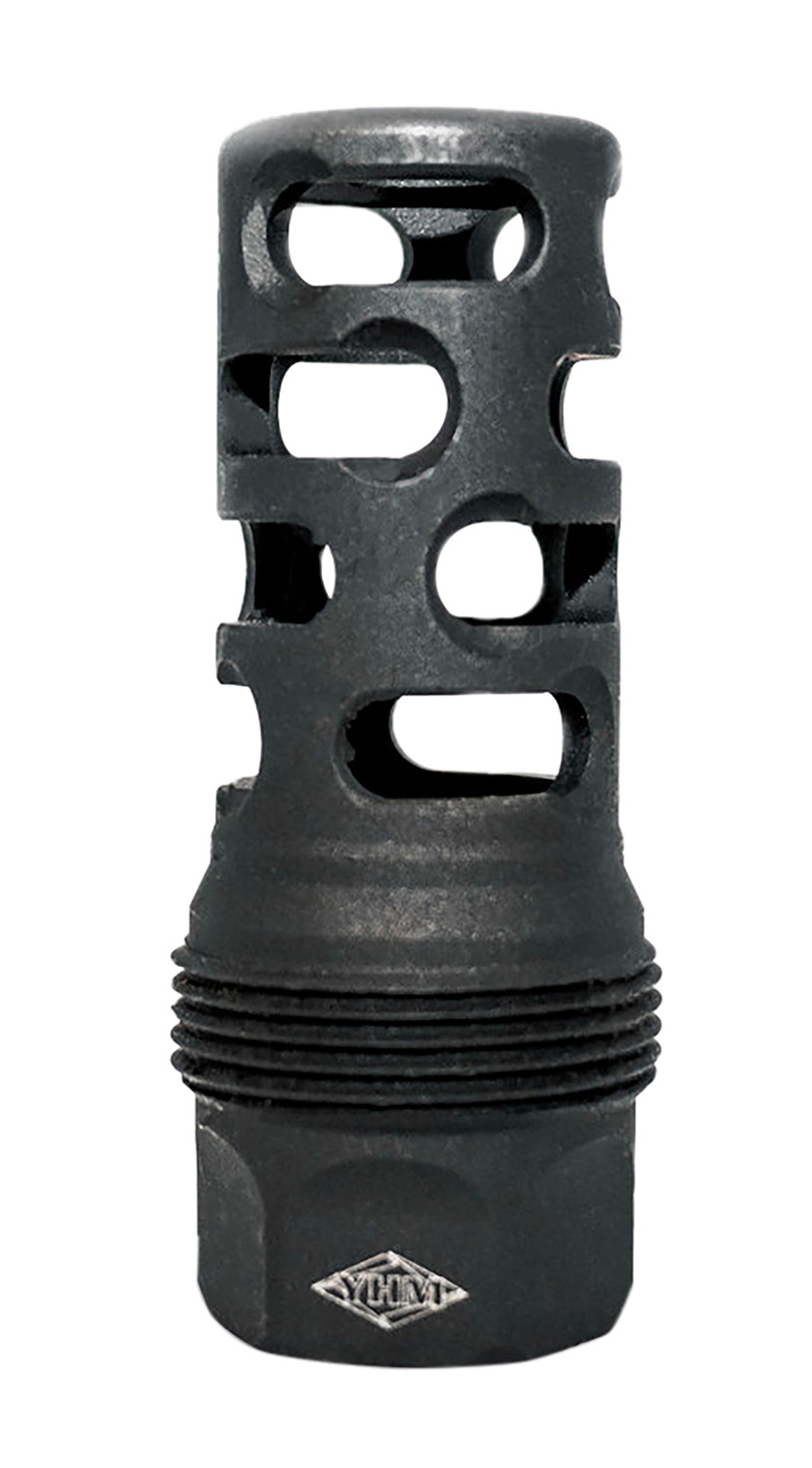 Yankee Hill 4405MB28 sRx Q.D. Muzzle Brake Long Black Phosphate Steel with 1/2"-28 tpi, 9mm, 2.30" OAL & 9.375" Diameter for sRx Adapters